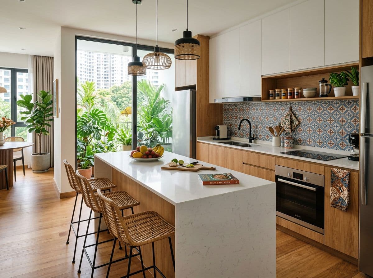 Homeowner reviewing a renovation checklist with contractor quotations and material samples on a table