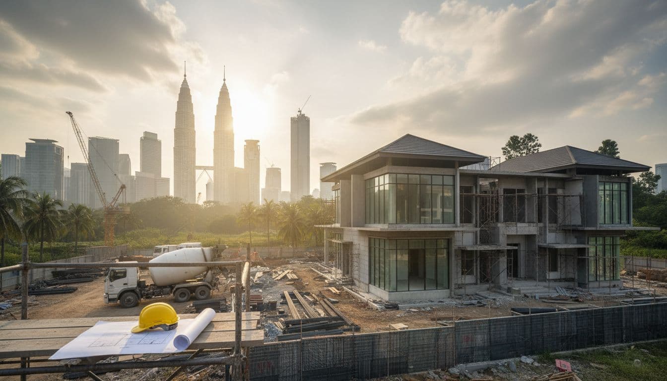 Malaysian homeowner reviewing contractor quotes and portfolios